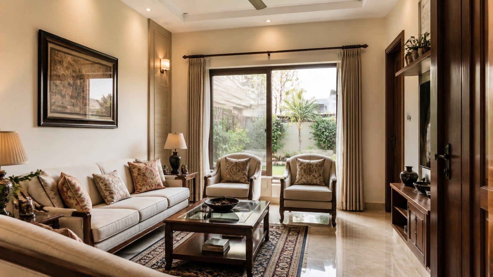 Family living room in the DHA Lahore house